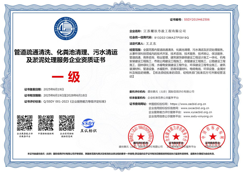 热河南路企业资质证书